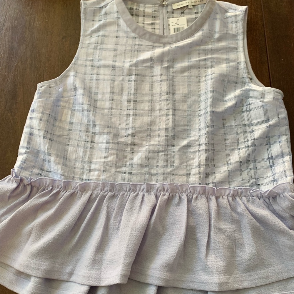 English Factory top baby blue sz Large NWT